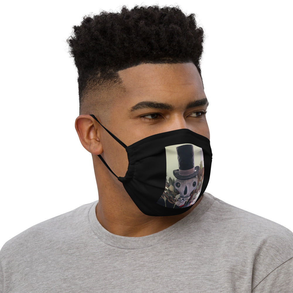 Premium face mask, Skull with Top Hat