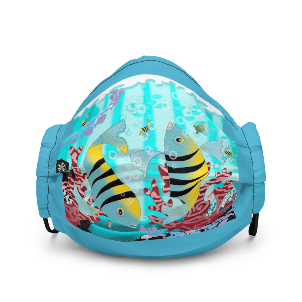 Premium face mask, Coral Reef Fish