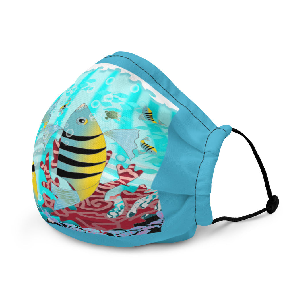 Premium face mask, Coral Reef Fish