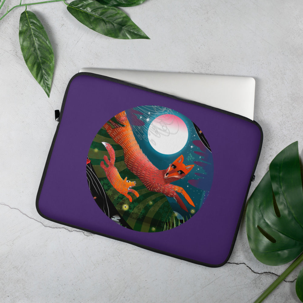 Laptop Sleeve, Fall Foxes