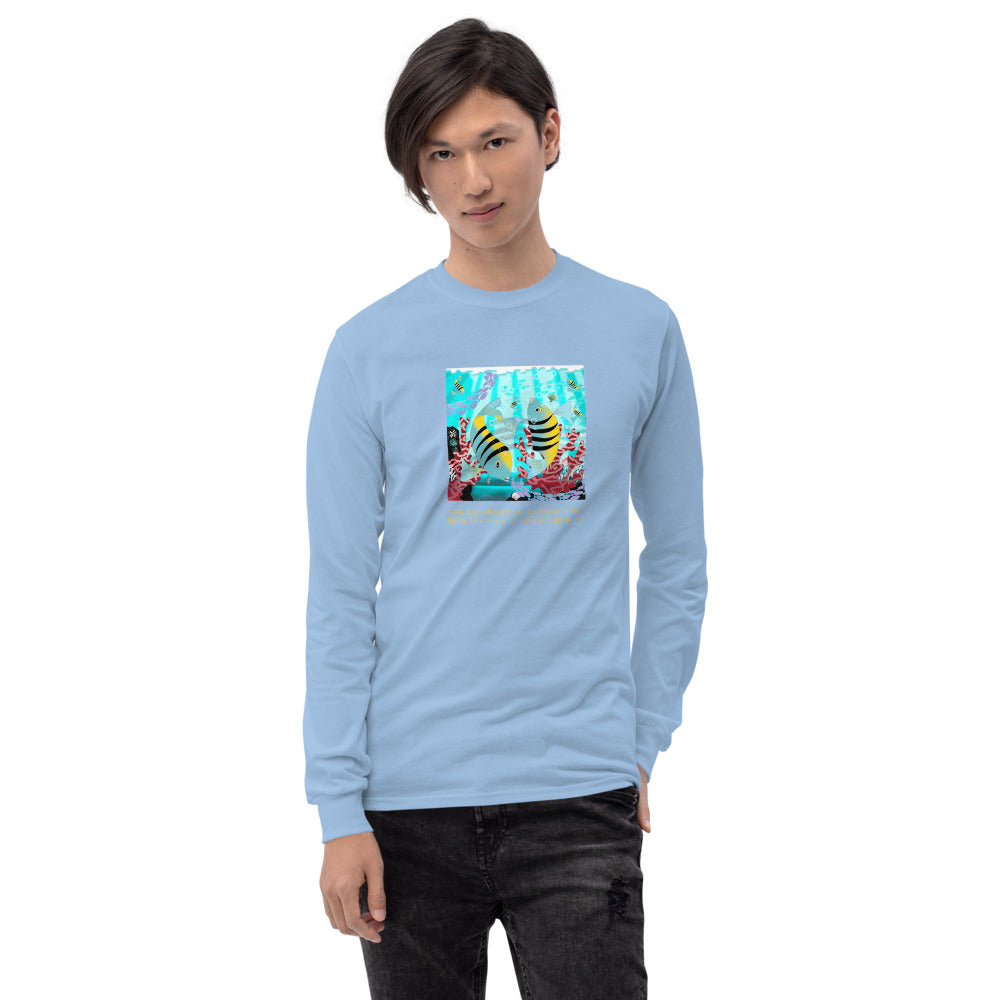 Men’s Long Sleeve Shirt, Coral Reef Fish