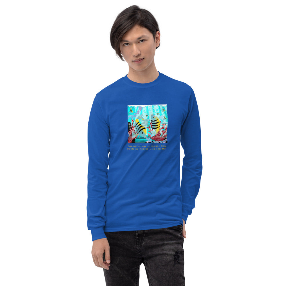 Men’s Long Sleeve Shirt, Coral Reef Fish