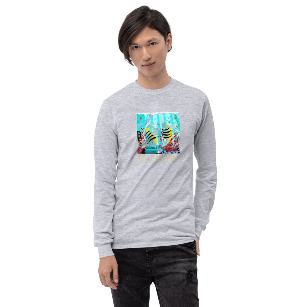 Men’s Long Sleeve Shirt, Coral Reef Fish