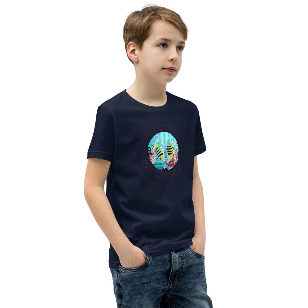 Youth Short Sleeve T-Shirt, Coral Reef Fish