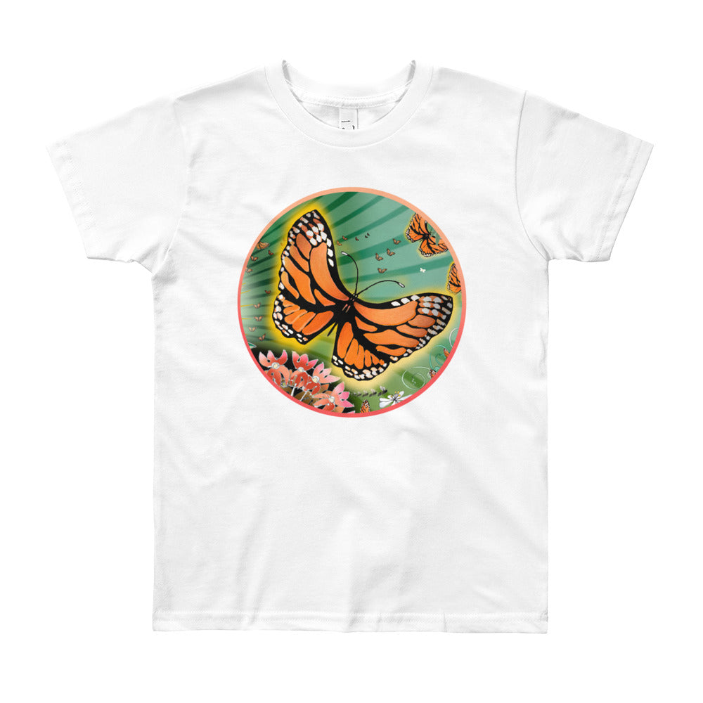 Youth Short Sleeve T-Shirt, Summer Monarch