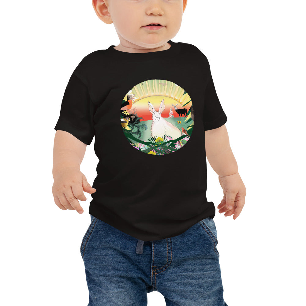 Baby Jersey Short Sleeve Tee, Spring Rabbit