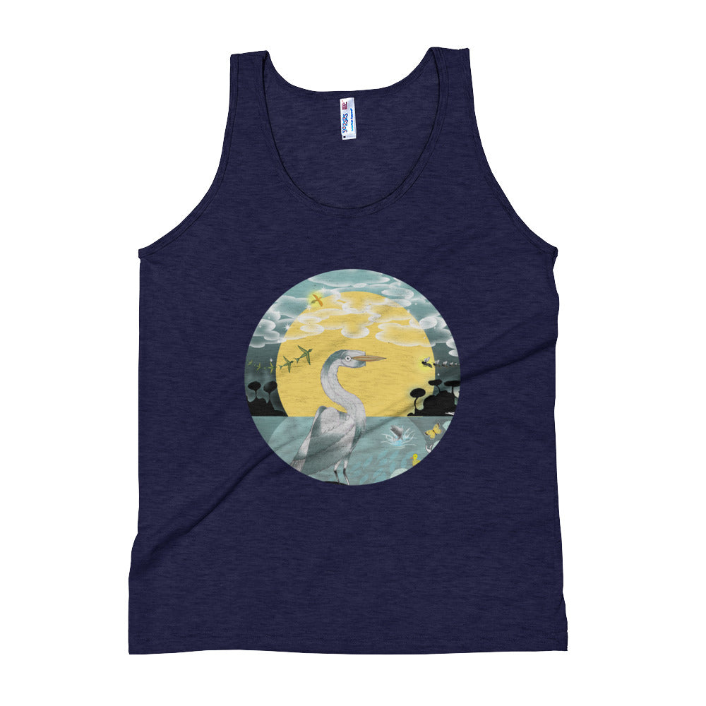 Unisex Tank Top, Spring Egret