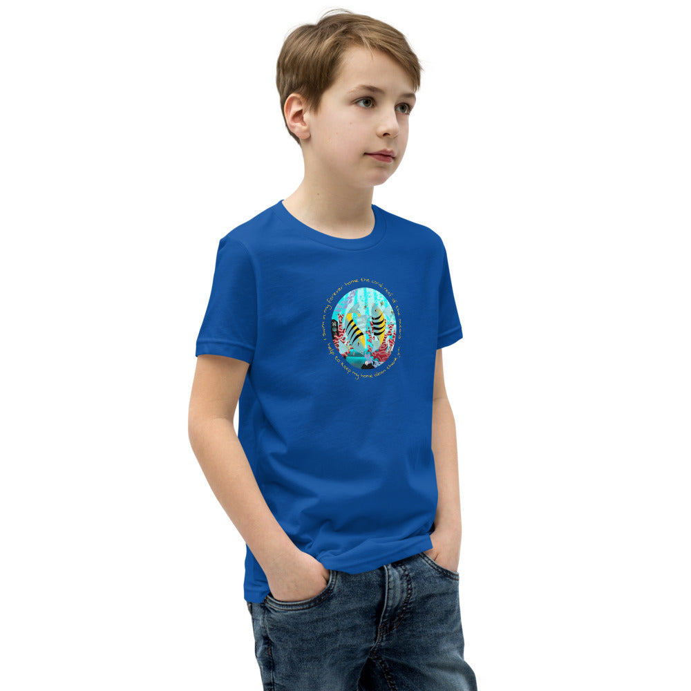 Youth Short Sleeve T-Shirt, Coral Reef Fish
