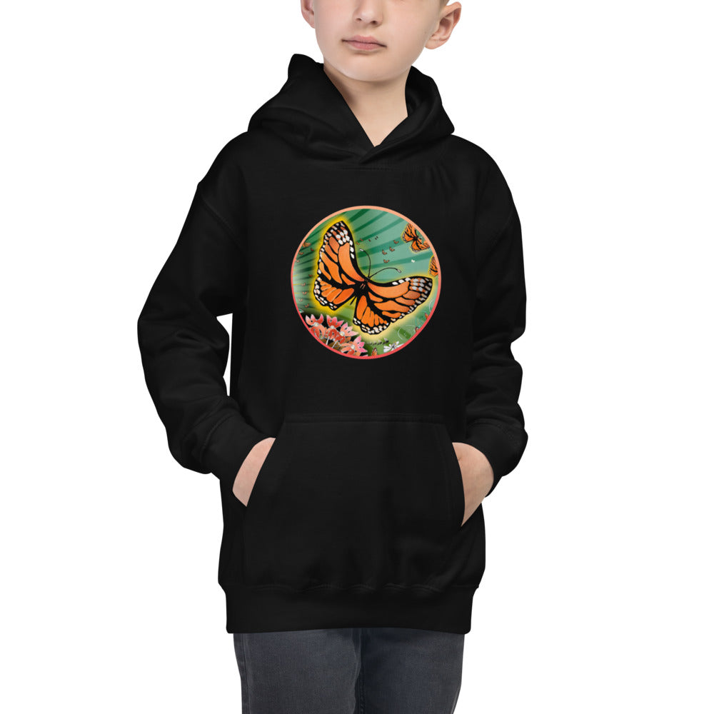 Kids Hoodie, Summer Monarch