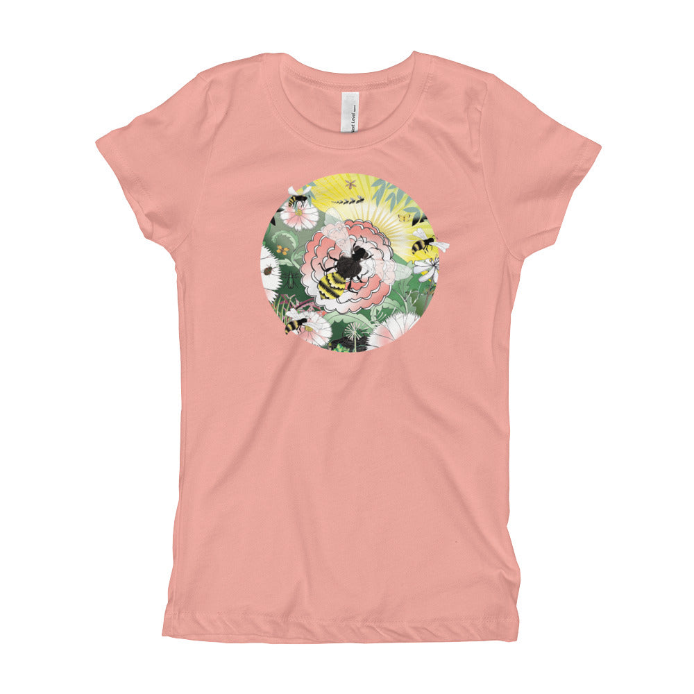 Girl's T-Shirt Slim, Summer Bee