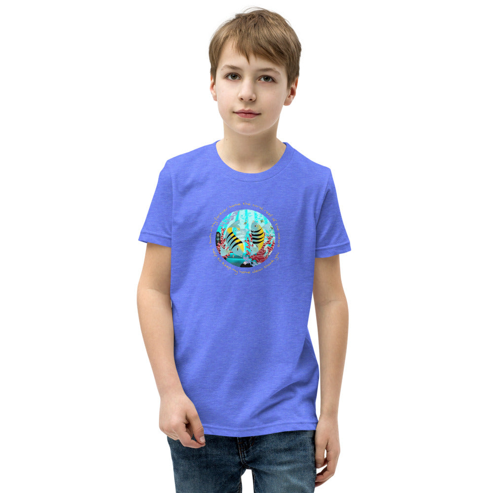 Youth Short Sleeve T-Shirt, Coral Reef Fish