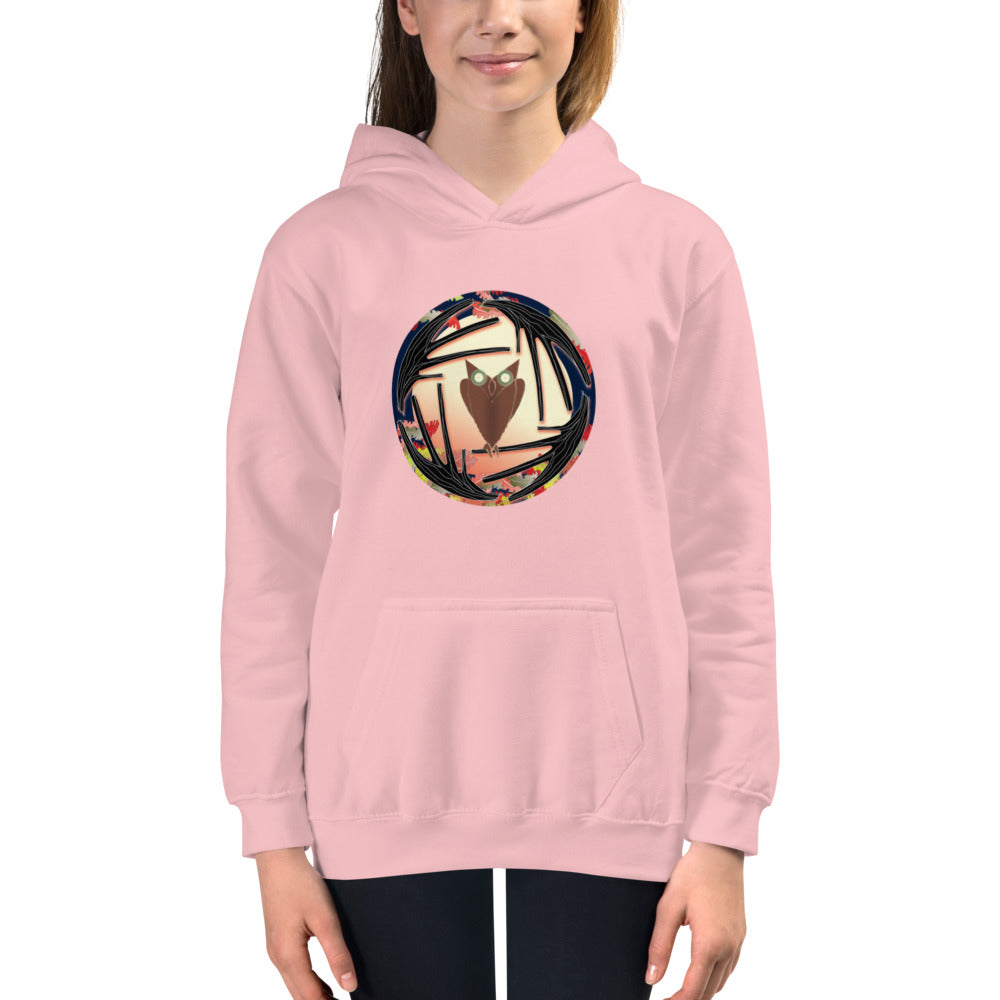 Kids Hoodie, Fall Owl