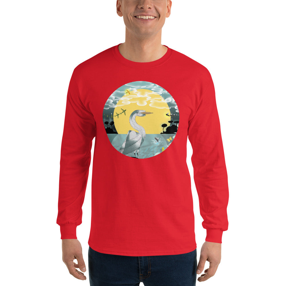 Long Sleeve T-Shirt, Spring Egret