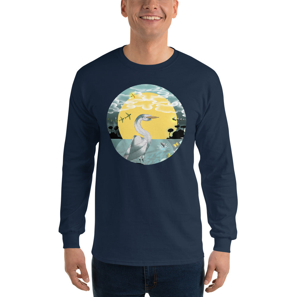 Long Sleeve T-Shirt, Spring Egret