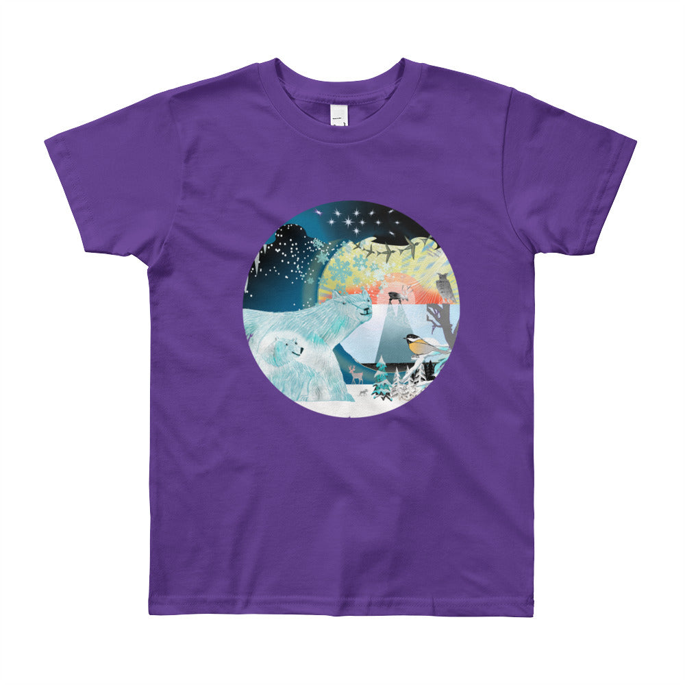 Youth Short Sleeve T-Shirt, Winter Polar Bear
