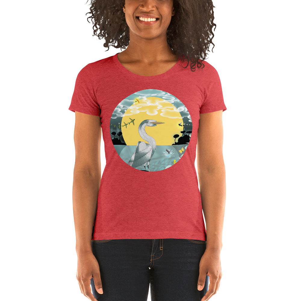 Ladies' short sleeve t-shirt, Spring Egret