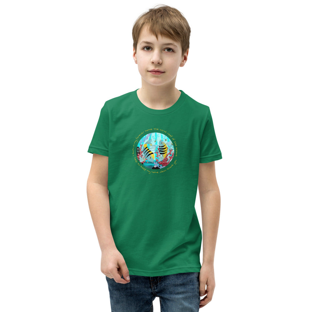 Youth Short Sleeve T-Shirt, Coral Reef Fish