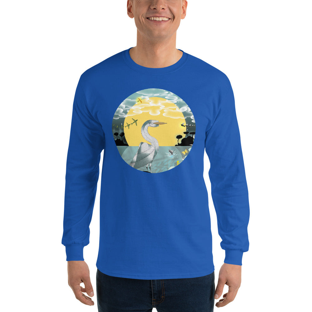 Long Sleeve T-Shirt, Spring Egret