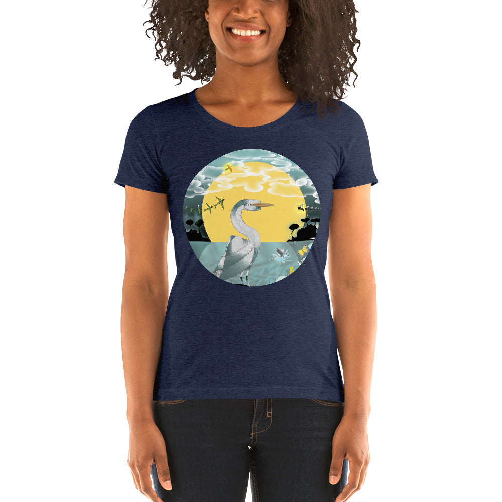 Ladies' short sleeve t-shirt, Spring Egret