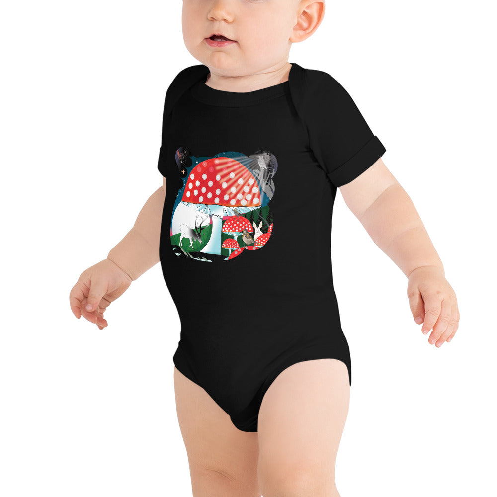 T-shirt Onesie, Winter Mushroom