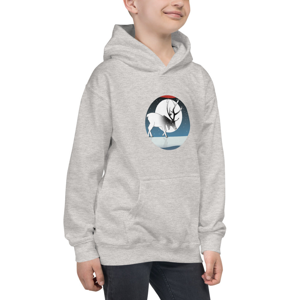 Kids Hoodie, Winter Deer