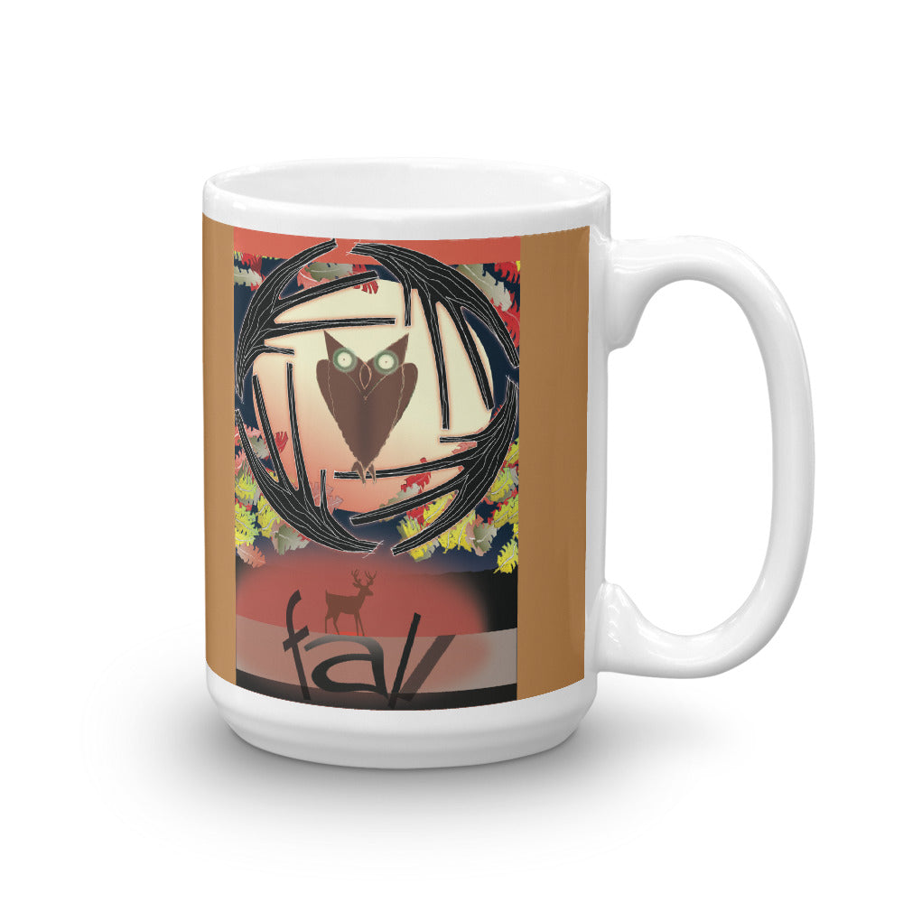 Mug, Fall Owl Amber