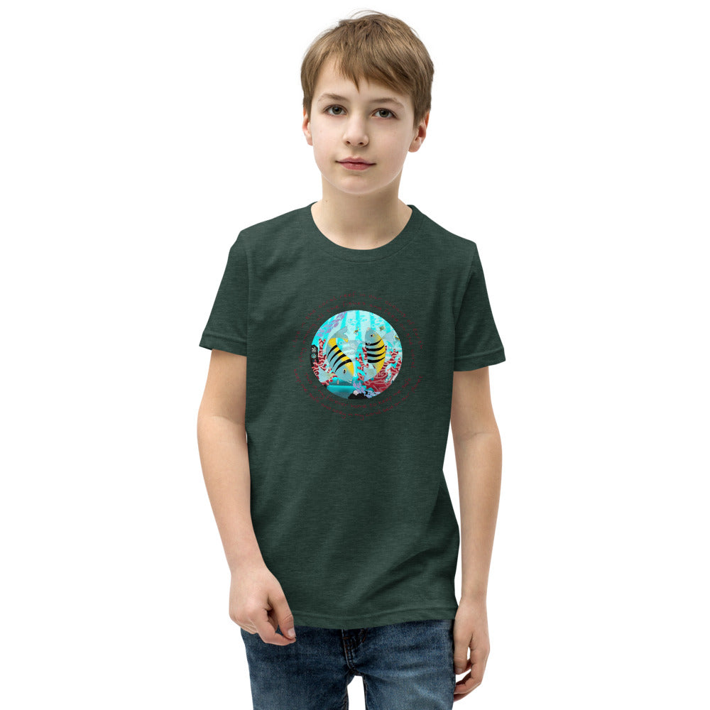 Youth Short Sleeve T-Shirt, Coral Reef Fish