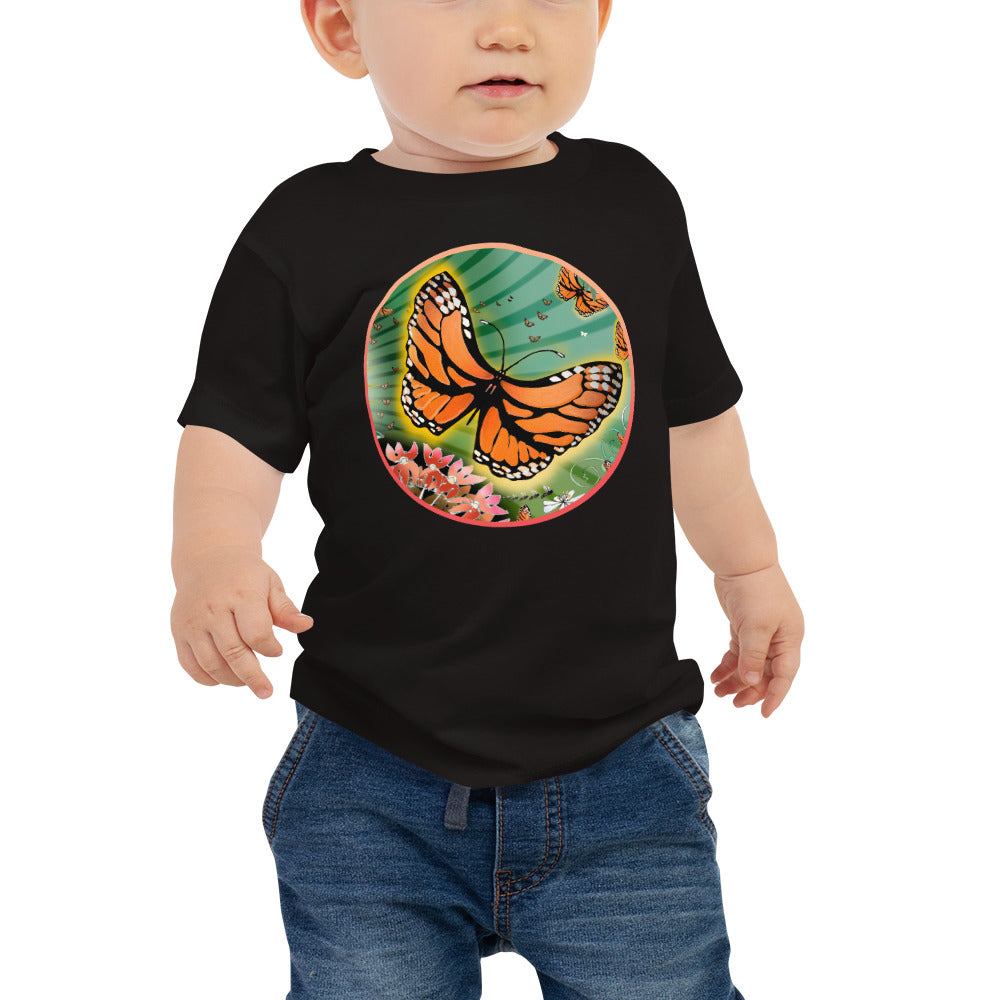 Baby Jersey Short Sleeve Tee, Summer Monarch