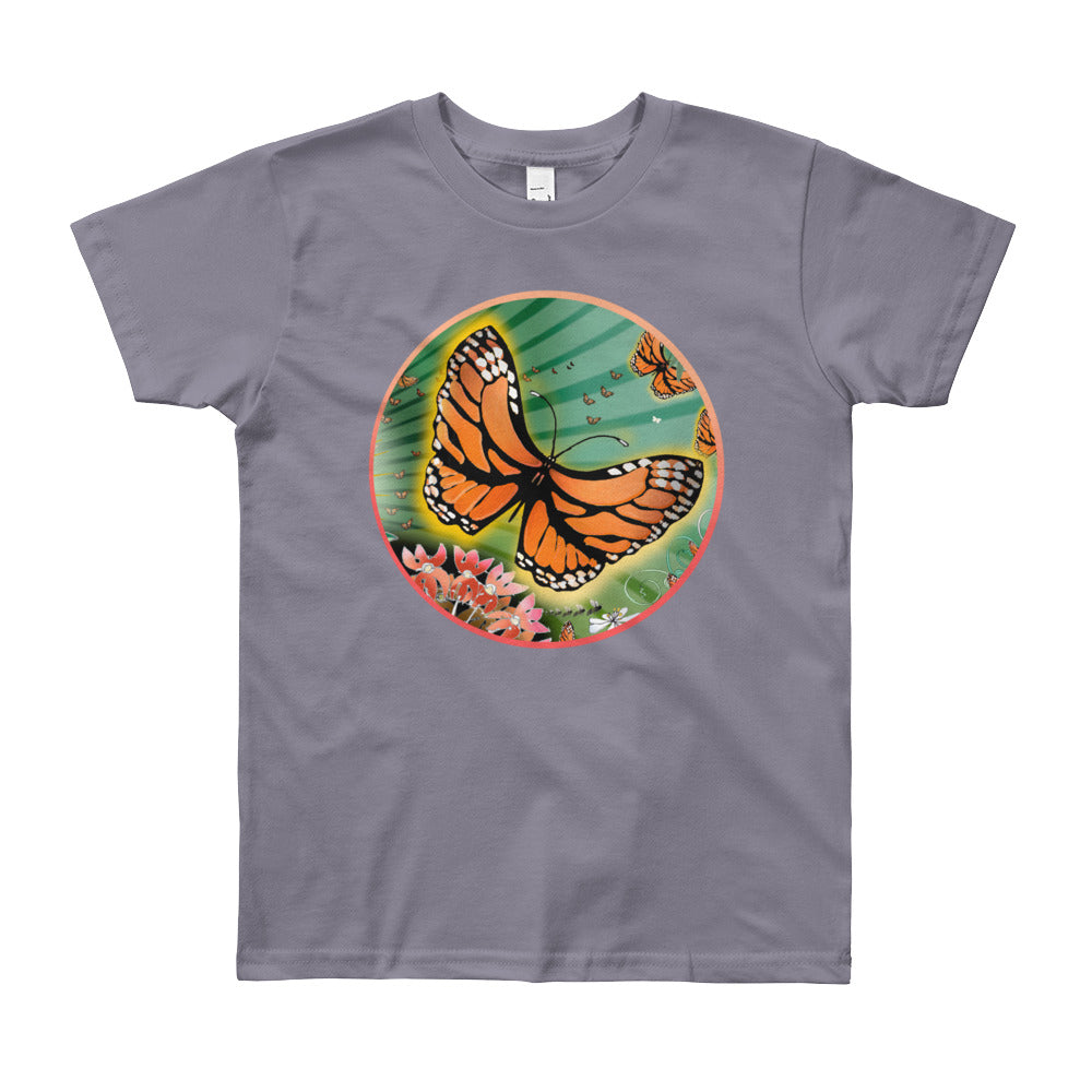 Youth Short Sleeve T-Shirt, Summer Monarch