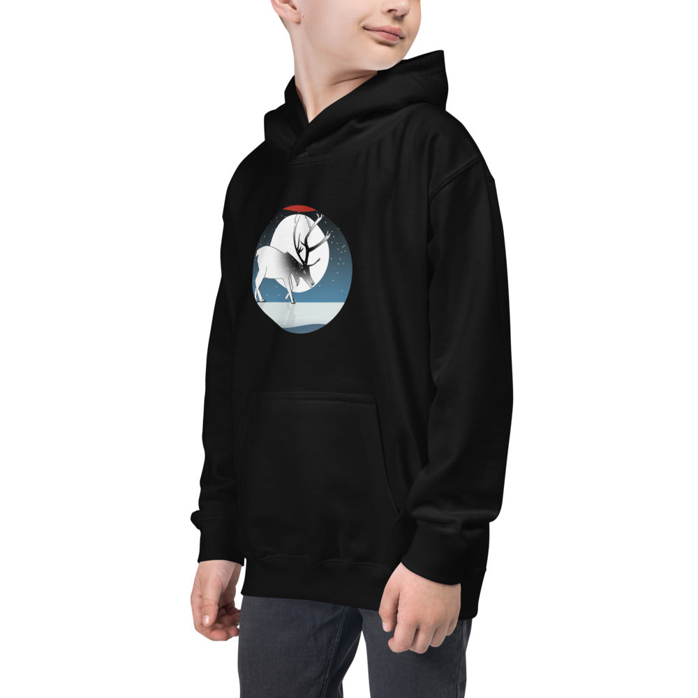 Kids Hoodie, Winter Deer