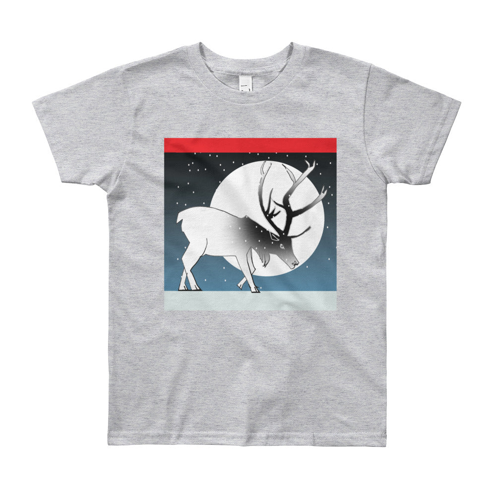 Youth Short Sleeve T-Shirt, Winter Deer