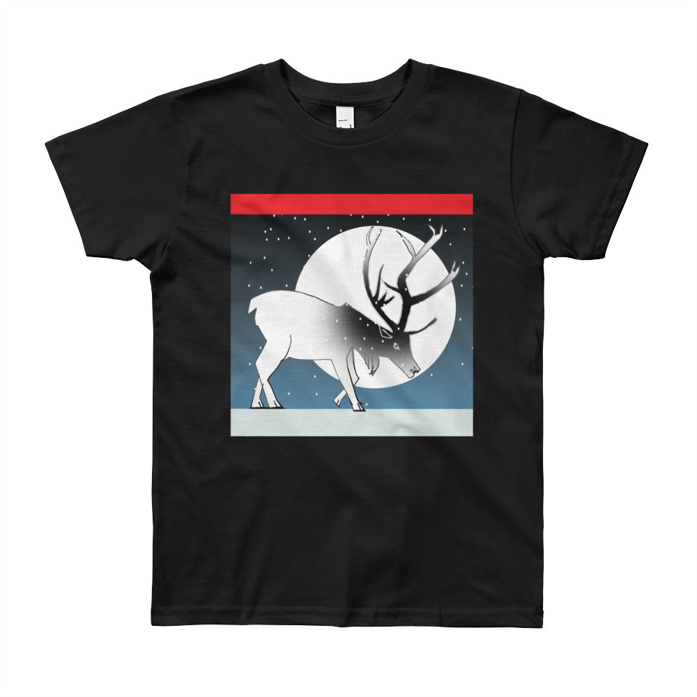 Youth Short Sleeve T-Shirt, Winter Deer