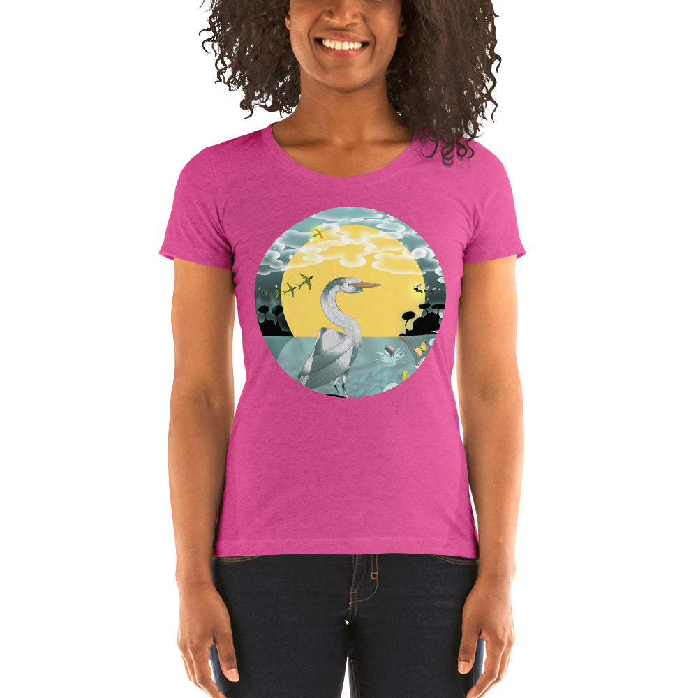 Ladies' short sleeve t-shirt, Spring Egret