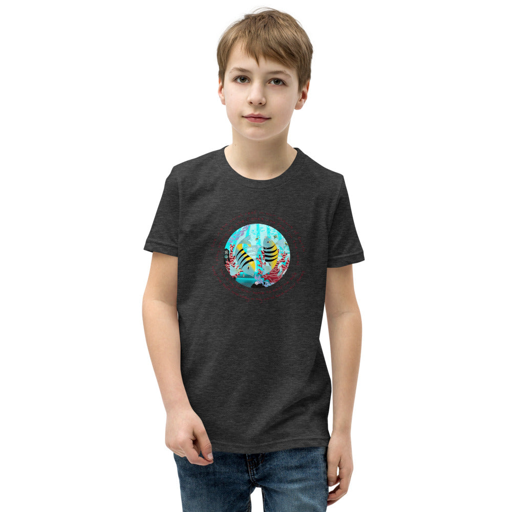 Youth Short Sleeve T-Shirt, Coral Reef Fish
