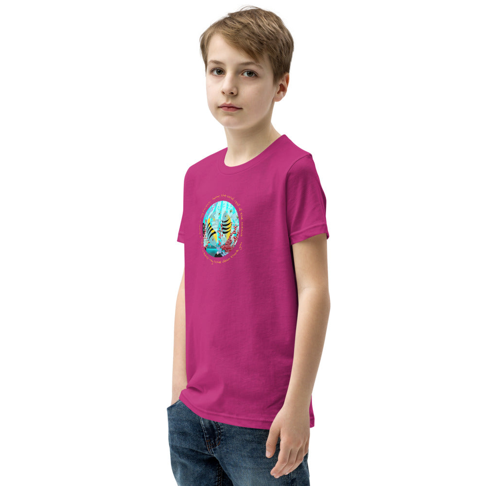 Youth Short Sleeve T-Shirt, Coral Reef Fish