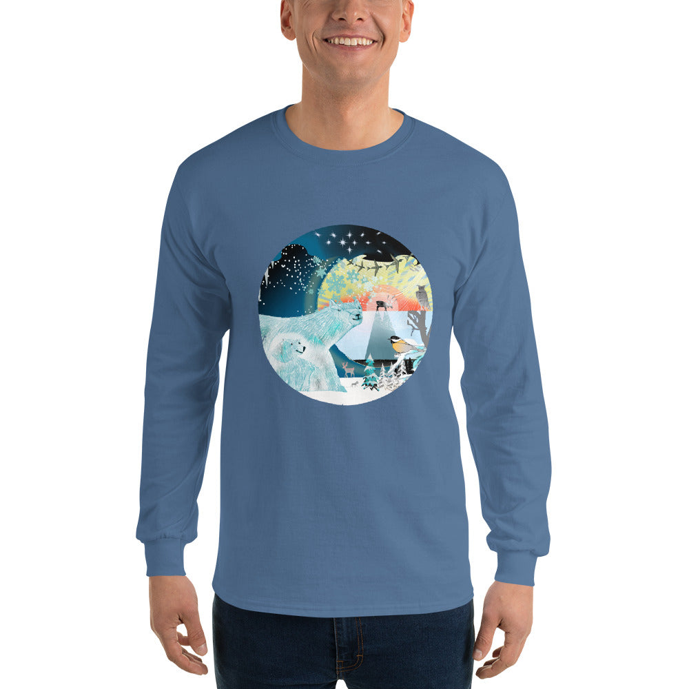 Long Sleeve T-Shirtf, Winter Polar Bear