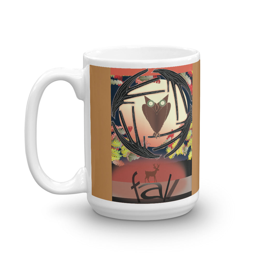 Mug, Fall Owl Amber