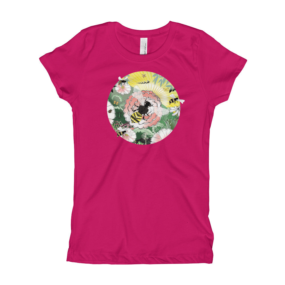 Girl's T-Shirt Slim, Summer Bee