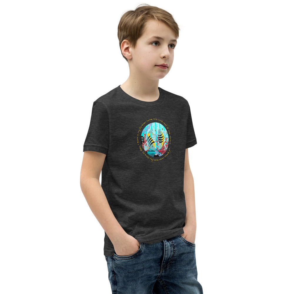 Youth Short Sleeve T-Shirt, Coral Reef Fish