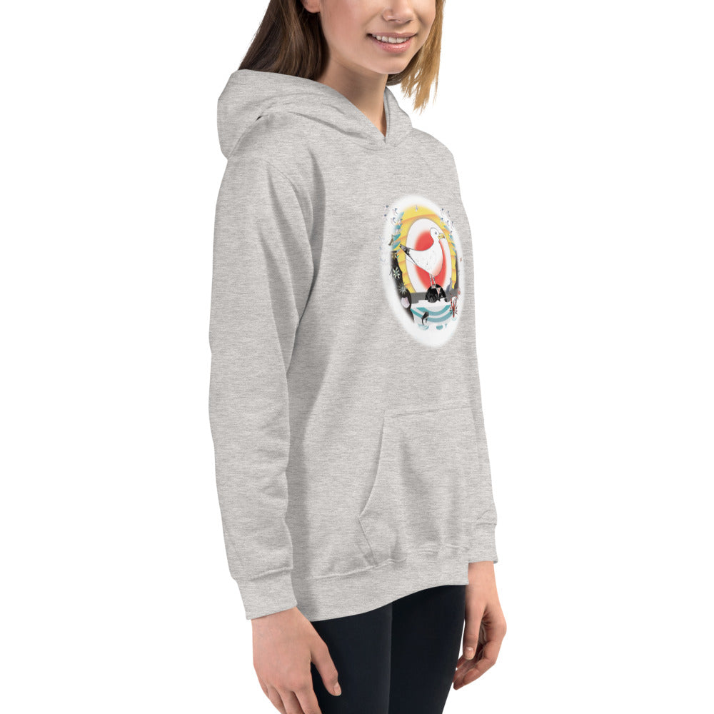 Kids Hoodie, Summer Gull