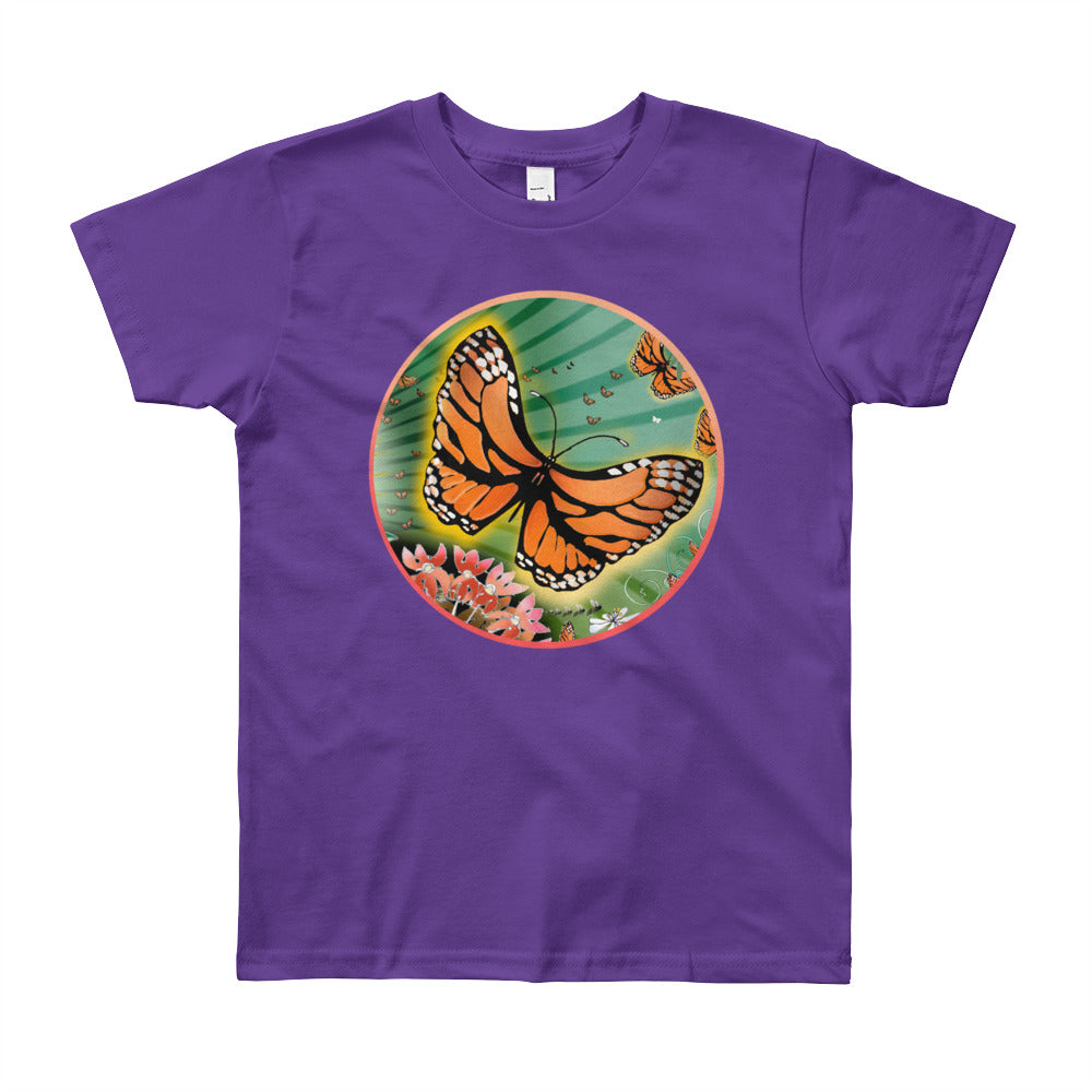 Youth Short Sleeve T-Shirt, Summer Monarch