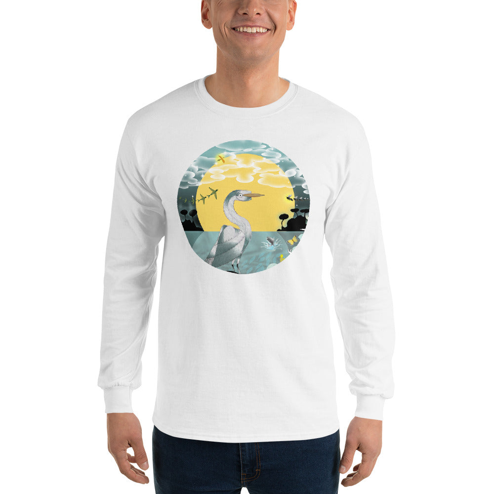 Long Sleeve T-Shirt, Spring Egret