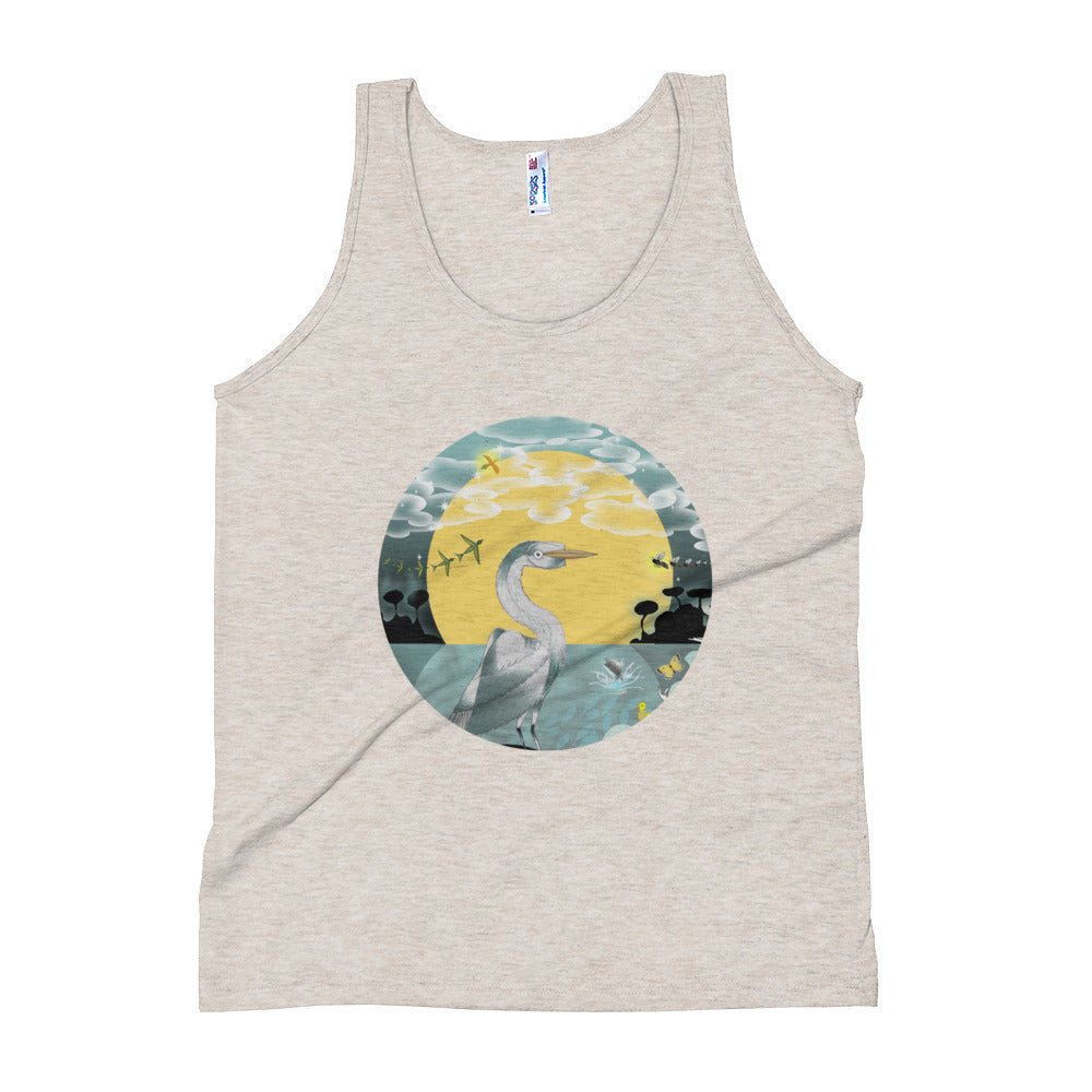 Unisex Tank Top, Spring Egret