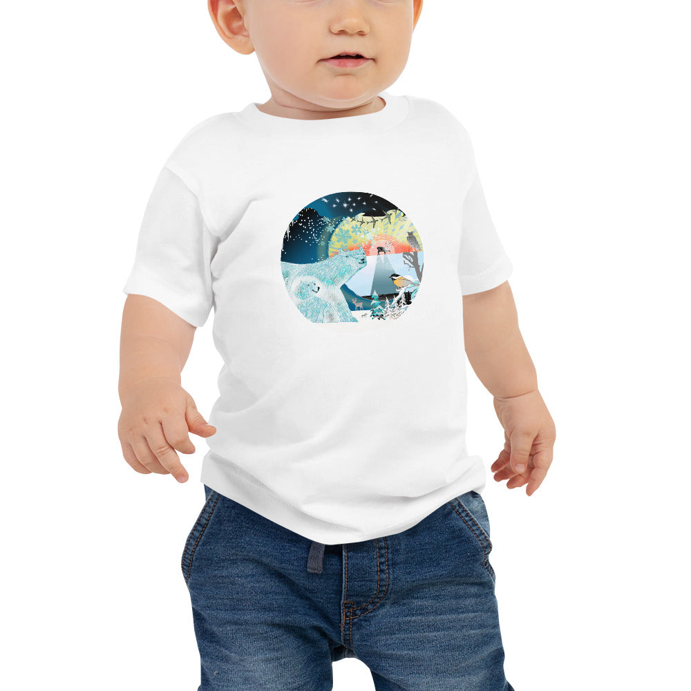 Baby Jersey Short Sleeve Tee, Winter Bear