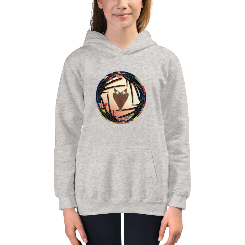 Kids Hoodie, Fall Owl