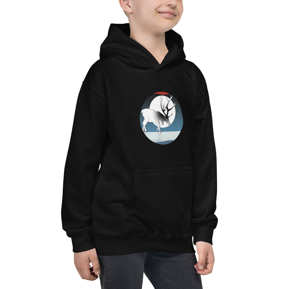 Kids Hoodie, Winter Deer