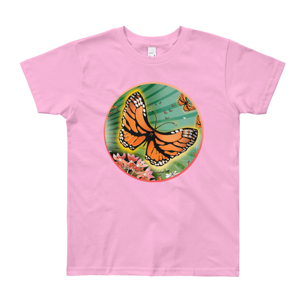 Youth Short Sleeve T-Shirt, Summer Monarch