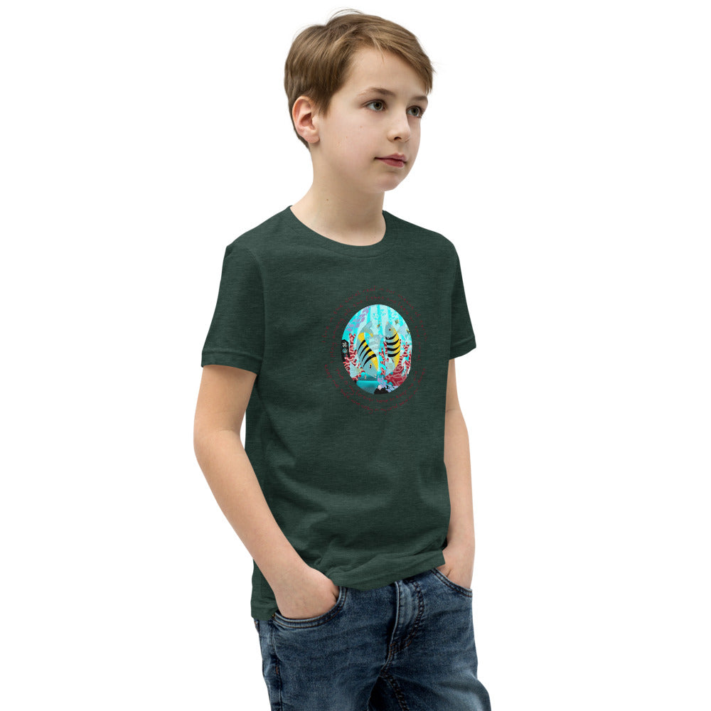 Youth Short Sleeve T-Shirt, Coral Reef Fish