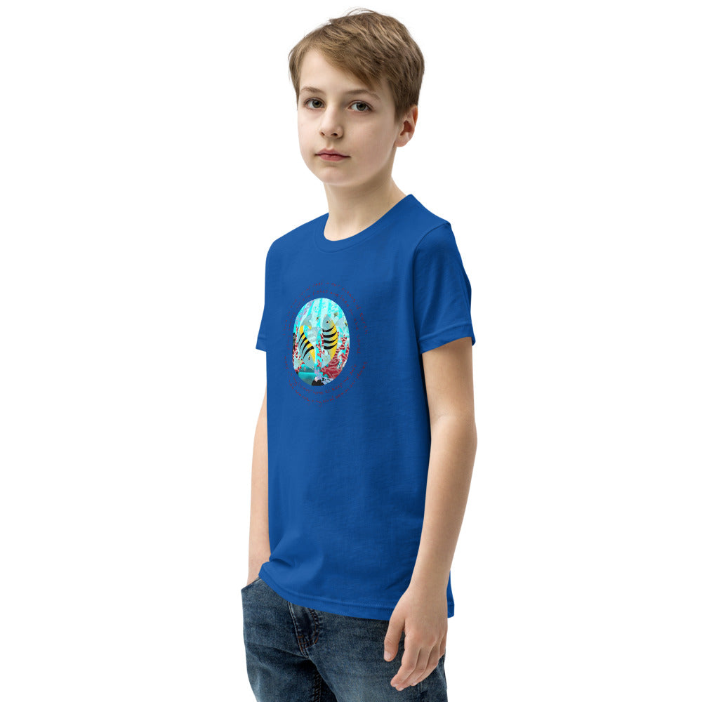 Youth Short Sleeve T-Shirt, Coral Reef Fish