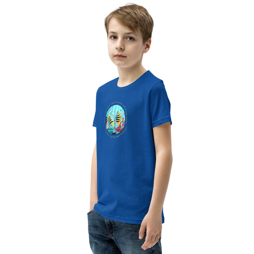 Youth Short Sleeve T-Shirt, Coral Reef Fish